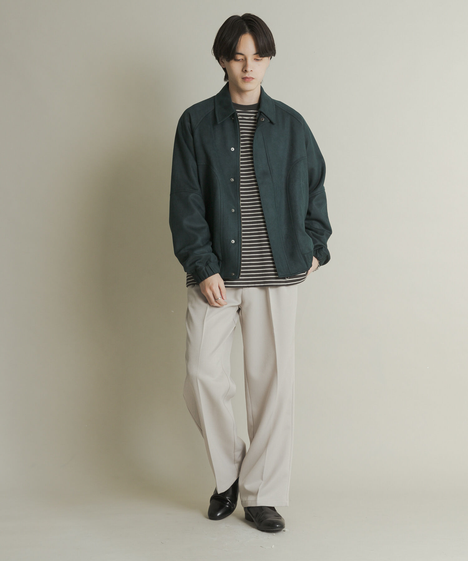 SENSE OF PLACE by URBAN RESEARCH「『ユニセックス』ツイルスエードタッチZIPブルゾン」|ブルゾン・スタジャン|