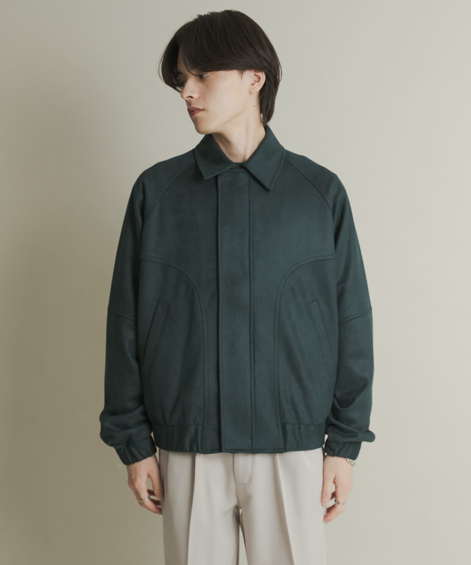 SENSE OF PLACE by URBAN RESEARCH「『ユニセックス』ツイルスエードタッチZIPブルゾン」|ブルゾン・スタジャン|