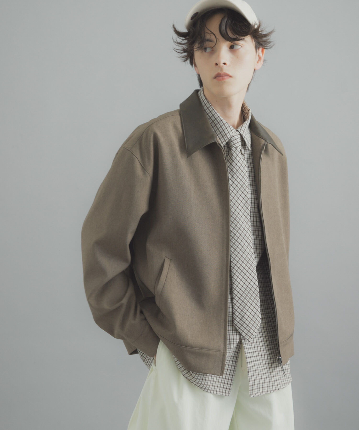 SENSE OF PLACE by URBAN RESEARCH「FLカラージップブルゾン」|ブルゾン・スタジャン|ブラウン