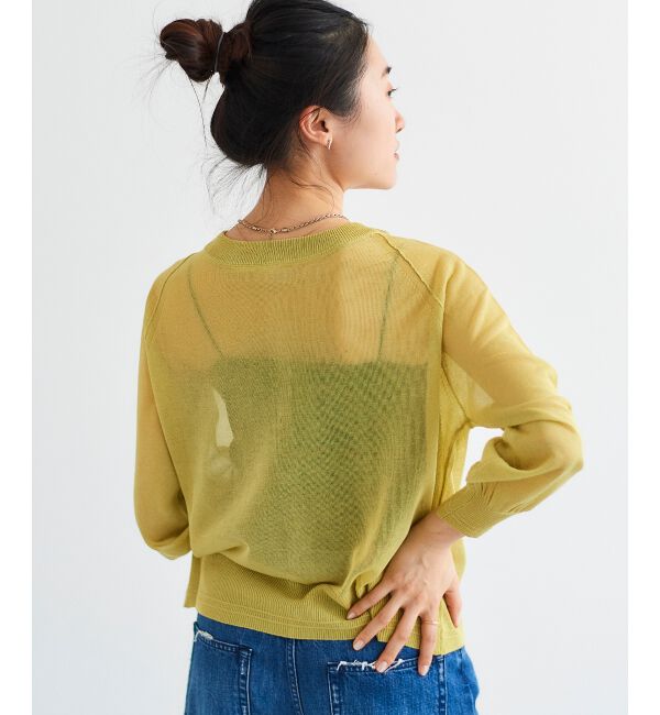 le.coeur blanc「シアー前後2WAYクルーカーディガン」|カーディガン|