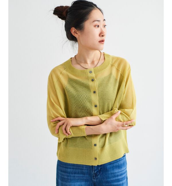 le.coeur blanc「シアー前後2WAYクルーカーディガン」|カーディガン|