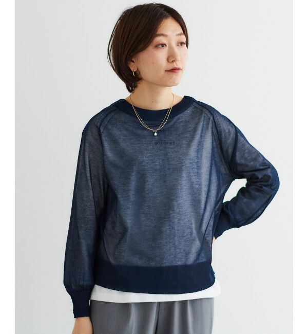 le.coeur blanc「シアー前後2WAYクルーカーディガン」|カーディガン|