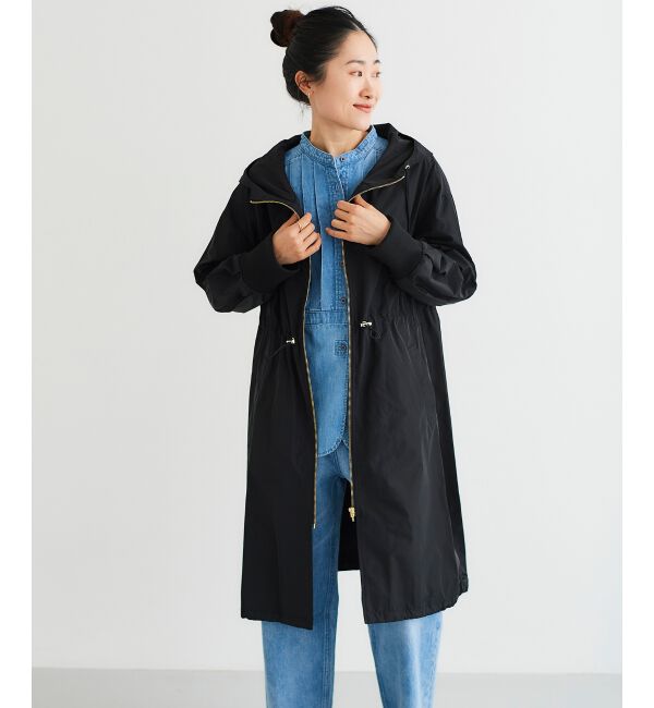  「ライトタフタフードロングブルゾン」|ブルゾン・スタジャン|