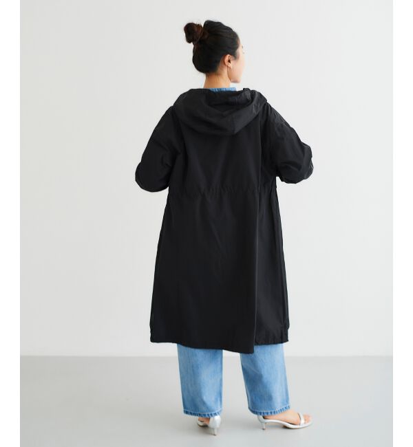  「ライトタフタフードロングブルゾン」|ブルゾン・スタジャン|