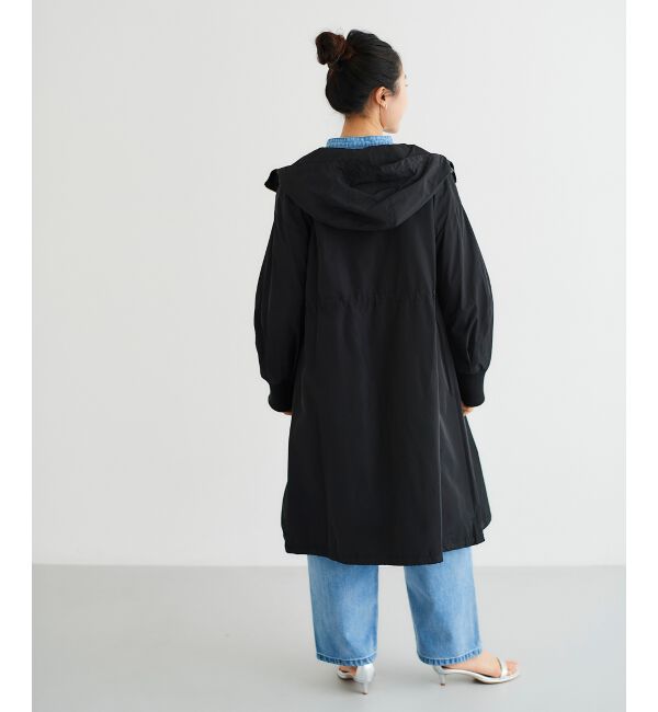  「ライトタフタフードロングブルゾン」|ブルゾン・スタジャン|