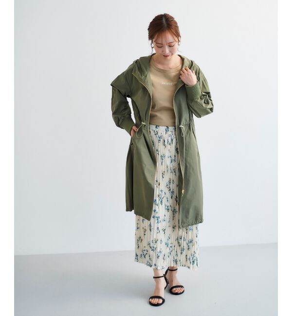  「ライトタフタフードロングブルゾン」|ブルゾン・スタジャン|