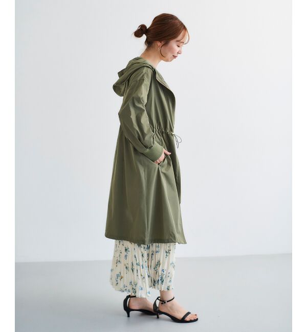  「ライトタフタフードロングブルゾン」|ブルゾン・スタジャン|