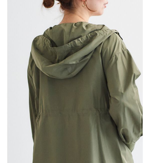  「ライトタフタフードロングブルゾン」|ブルゾン・スタジャン|