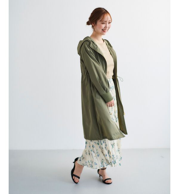  「ライトタフタフードロングブルゾン」|ブルゾン・スタジャン|