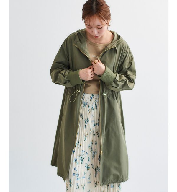  「ライトタフタフードロングブルゾン」|ブルゾン・スタジャン|