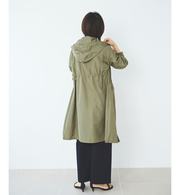  「ライトタフタフードロングブルゾン」|ブルゾン・スタジャン|