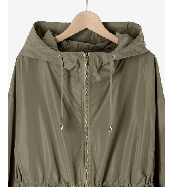  「ライトタフタフードロングブルゾン」|ブルゾン・スタジャン|