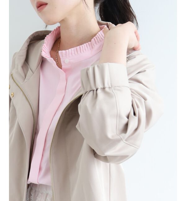 le.coeur blanc「ツイルストレッチフードブルゾン」|ブルゾン・スタジャン|