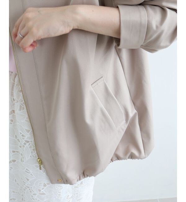 le.coeur blanc「ツイルストレッチフードブルゾン」|ブルゾン・スタジャン|