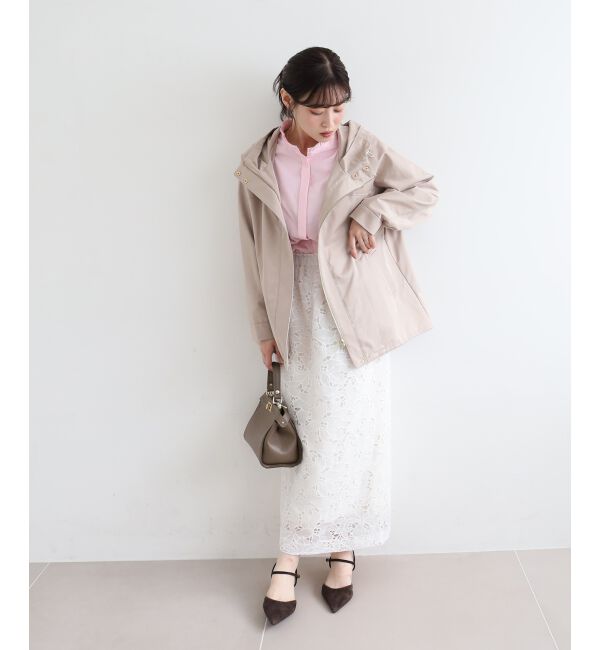 le.coeur blanc「ツイルストレッチフードブルゾン」|ブルゾン・スタジャン|