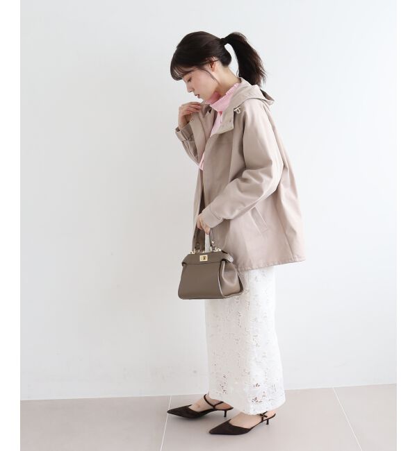 le.coeur blanc「ツイルストレッチフードブルゾン」|ブルゾン・スタジャン|