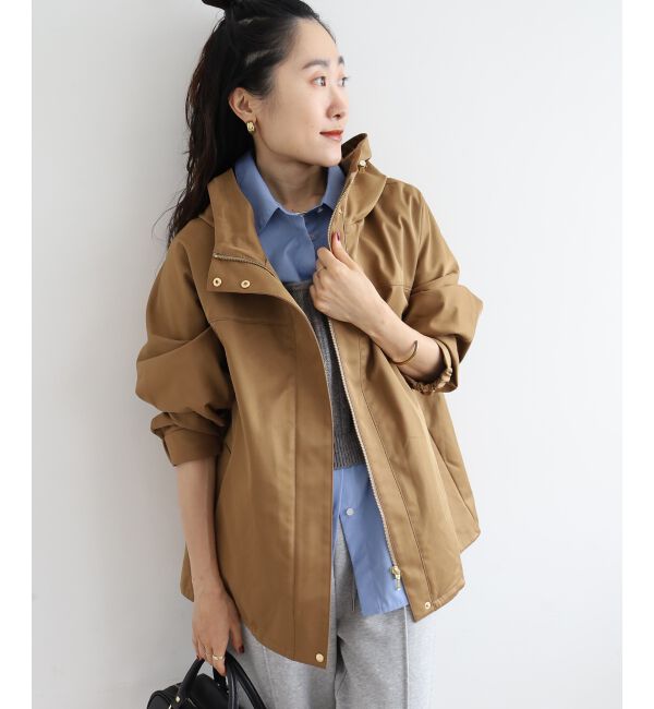 le.coeur blanc「ツイルストレッチフードブルゾン」|ブルゾン・スタジャン|