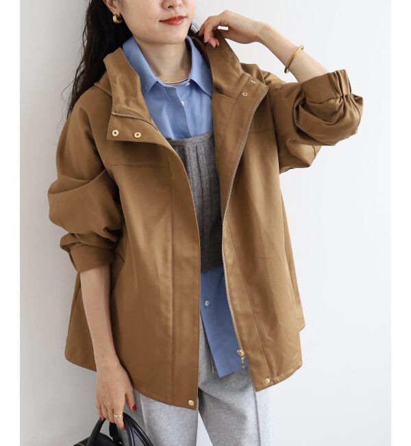 le.coeur blanc「ツイルストレッチフードブルゾン」|ブルゾン・スタジャン|