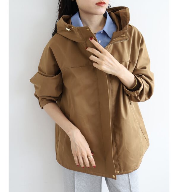 le.coeur blanc「ツイルストレッチフードブルゾン」|ブルゾン・スタジャン|