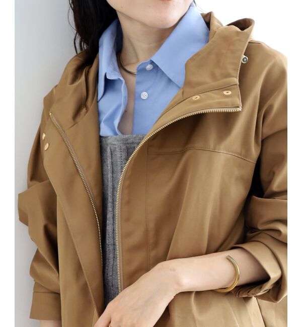 le.coeur blanc「ツイルストレッチフードブルゾン」|ブルゾン・スタジャン|