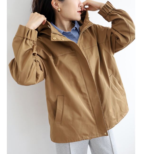 le.coeur blanc「ツイルストレッチフードブルゾン」|ブルゾン・スタジャン|