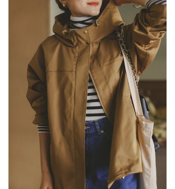 le.coeur blanc「ツイルストレッチフードブルゾン」|ブルゾン・スタジャン|