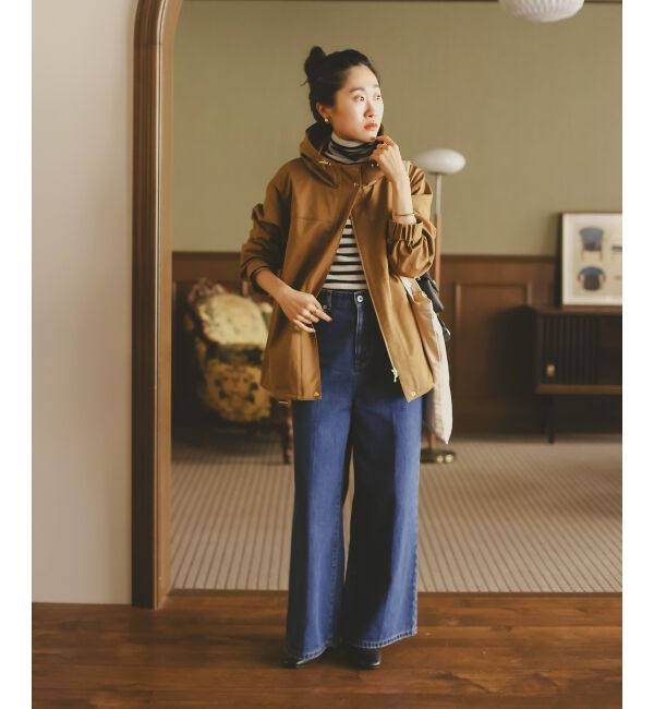 le.coeur blanc「ツイルストレッチフードブルゾン」|ブルゾン・スタジャン|