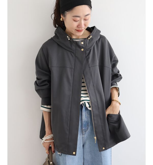 le.coeur blanc「ツイルストレッチフードブルゾン」|ブルゾン・スタジャン|