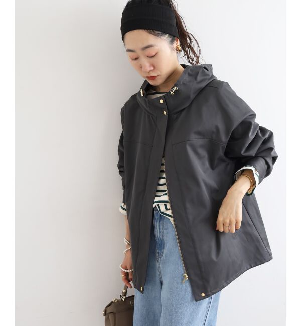 le.coeur blanc「ツイルストレッチフードブルゾン」|ブルゾン・スタジャン|