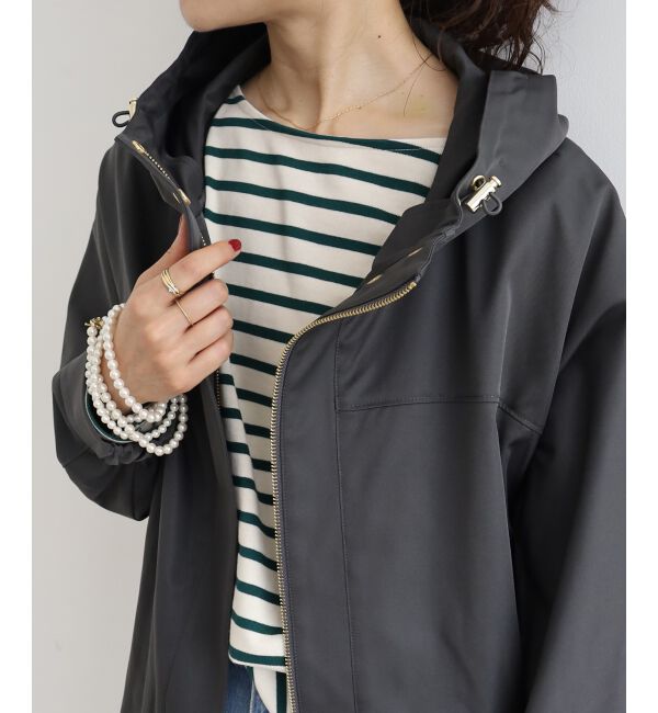 le.coeur blanc「ツイルストレッチフードブルゾン」|ブルゾン・スタジャン|