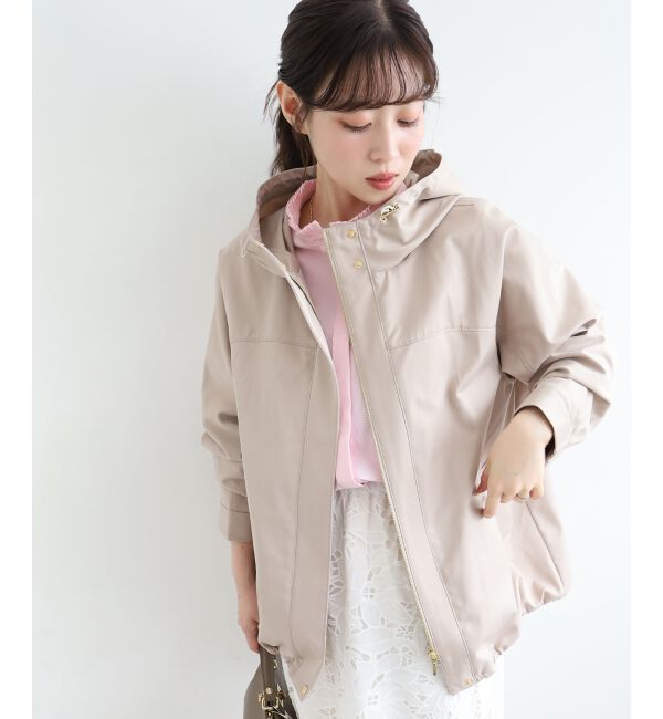 le.coeur blanc「ツイルストレッチフードブルゾン」|ブルゾン・スタジャン|