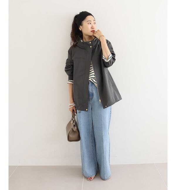 le.coeur blanc「ツイルストレッチフードブルゾン」|ブルゾン・スタジャン|