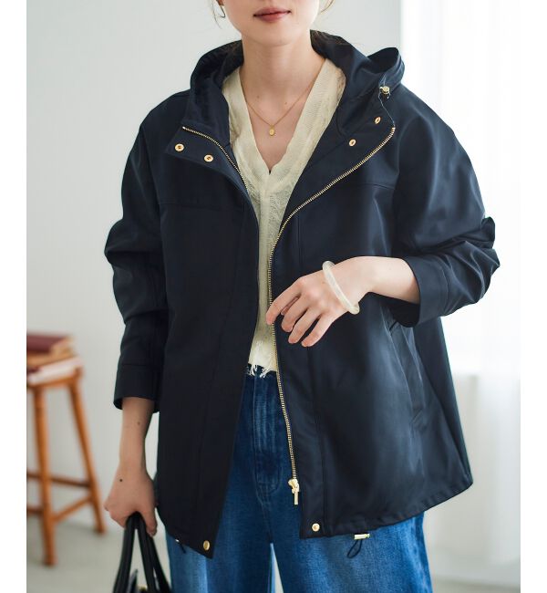 le.coeur blanc「ツイルストレッチフードブルゾン」|ブルゾン・スタジャン|