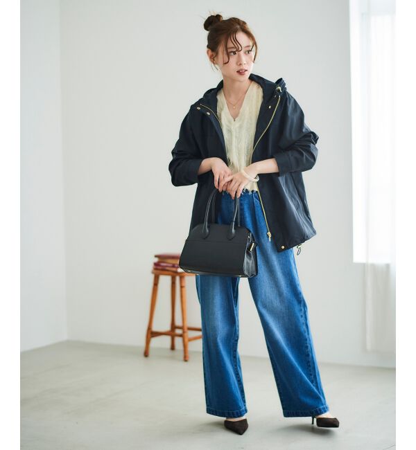 le.coeur blanc「ツイルストレッチフードブルゾン」|ブルゾン・スタジャン|