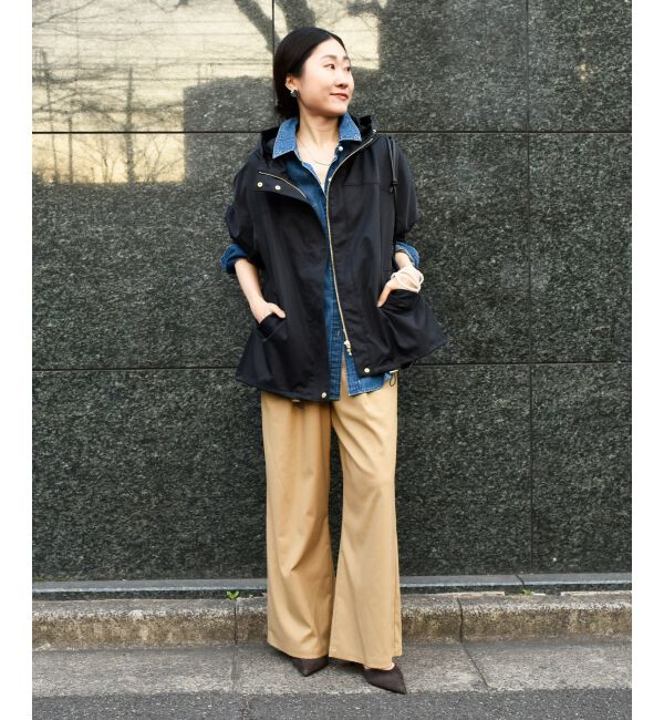 le.coeur blanc「ツイルストレッチフードブルゾン」|ブルゾン・スタジャン|