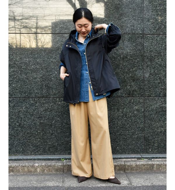 le.coeur blanc「ツイルストレッチフードブルゾン」|ブルゾン・スタジャン|