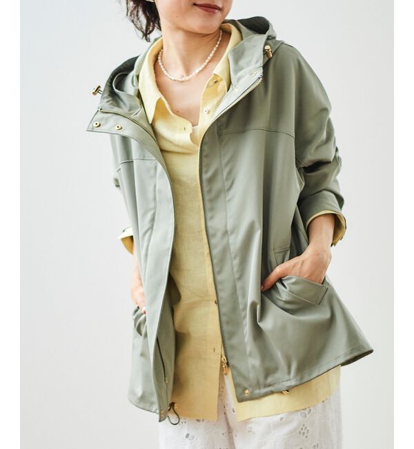 le.coeur blanc「ツイルストレッチフードブルゾン」|ブルゾン・スタジャン|