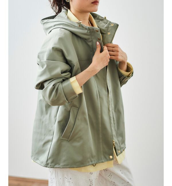 le.coeur blanc「ツイルストレッチフードブルゾン」|ブルゾン・スタジャン|