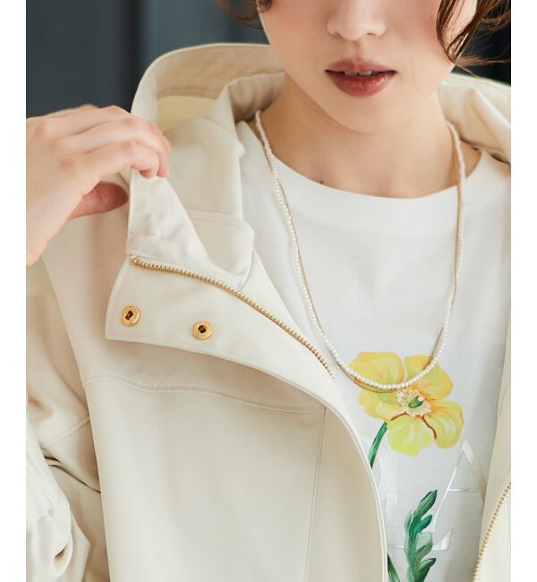 le.coeur blanc「ツイルストレッチフードブルゾン」|ブルゾン・スタジャン|