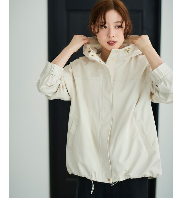 le.coeur blanc「ツイルストレッチフードブルゾン」|ブルゾン・スタジャン|