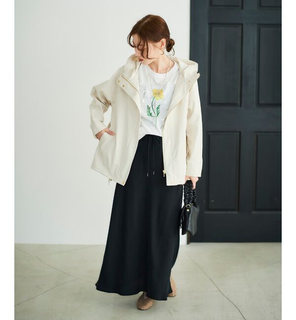 le.coeur blanc「ツイルストレッチフードブルゾン」|ブルゾン・スタジャン|