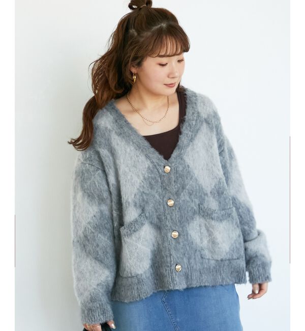  「TORRAZZO DONNA別注アーガイルニットカーデ」|カーディガン|