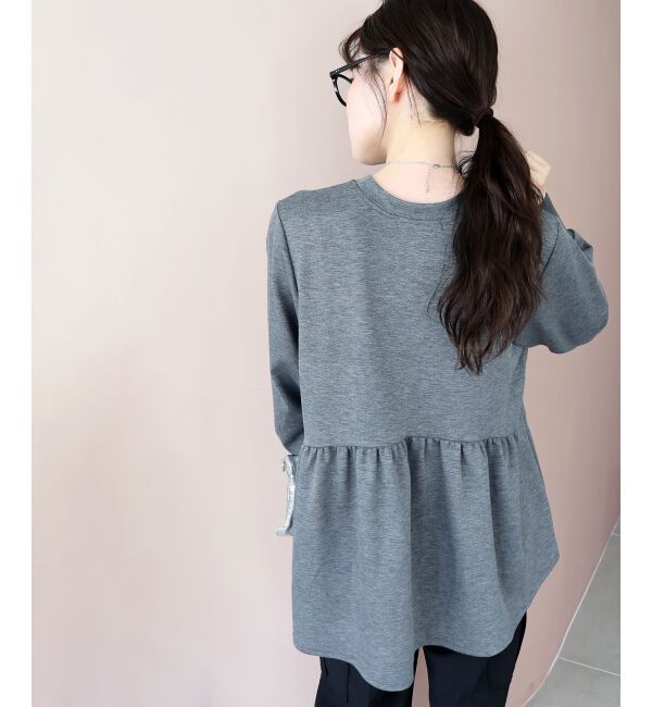  「【吸湿発熱】ギャザーレイヤープルオーバー」|Tシャツ・カットソー|