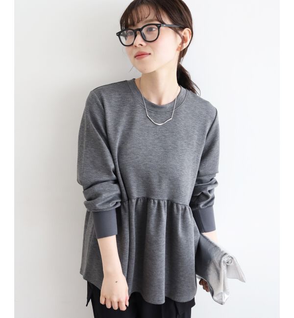  「【吸湿発熱】ギャザーレイヤープルオーバー」|Tシャツ・カットソー|