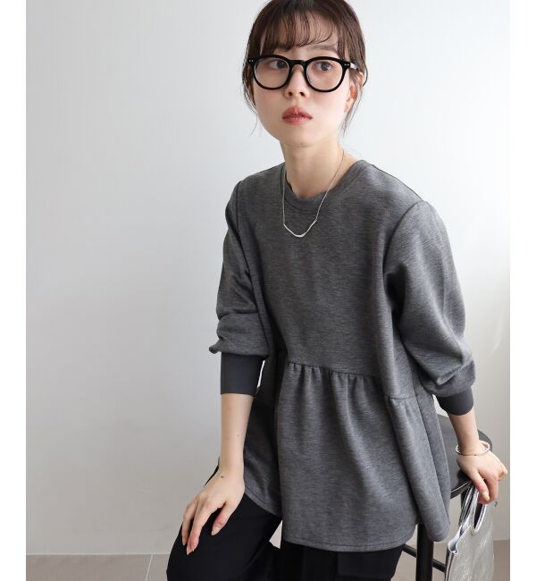  「【吸湿発熱】ギャザーレイヤープルオーバー」|Tシャツ・カットソー|