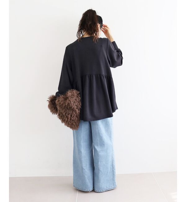  「【吸湿発熱】ギャザーレイヤープルオーバー」|Tシャツ・カットソー|