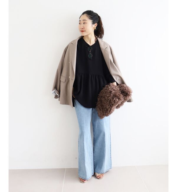  「【吸湿発熱】ギャザーレイヤープルオーバー」|Tシャツ・カットソー|