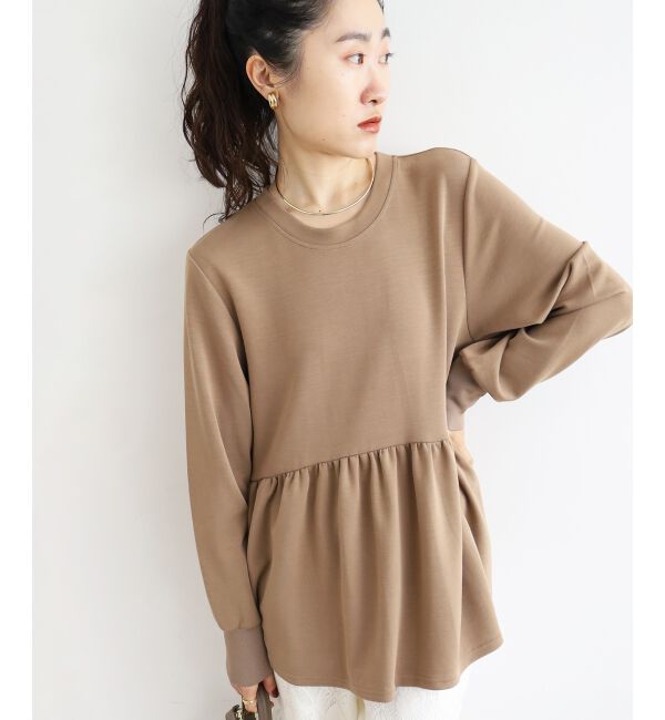  「【吸湿発熱】ギャザーレイヤープルオーバー」|Tシャツ・カットソー|