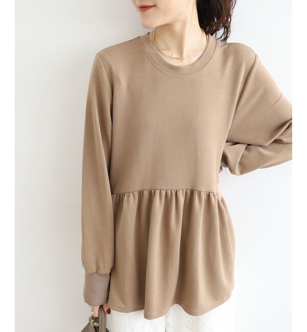  「【吸湿発熱】ギャザーレイヤープルオーバー」|Tシャツ・カットソー|