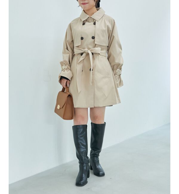 MAJESTICLEGON「ビット付ミディトレンチコート」|トレンチコート|